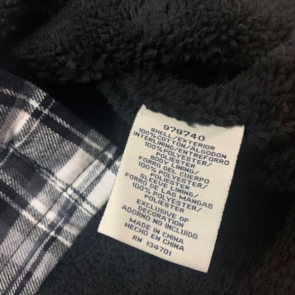 Boston Traders Flannel Trucker Jacket Men’s Size XL Fleece Lined Gray Plaid - Picture 4 of 5